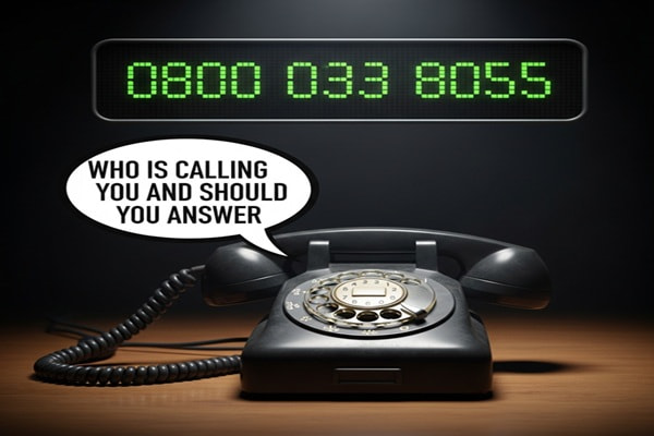 0800 033 8055 – Who Is Calling You and Should You Answer?